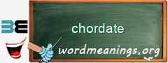 WordMeaning blackboard for chordate